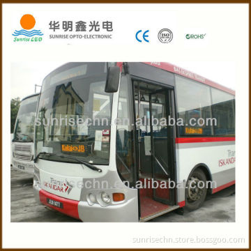 hot item 2013: P10 22 inch bus advertising display in amber and red color